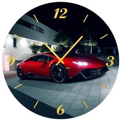 SvS Настенные часы SvS 4001945 Красное спортивное авто СВС
