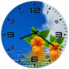 SvS Настенные часы SvS 3002433 Цветы на воде СВС