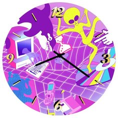 SvS Настенные часы SvS 3501755 Инопланетянин в мире гаджетов СВС