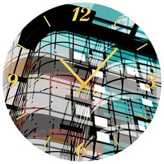 SvS Настенные часы SvS 4001804 Абстрактное здание СВС