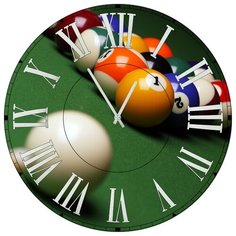 SvS Настенные часы SvS 3001625 Удар на бильярде СВС