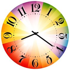 SvS Настенные часы SvS 3501800 Абстракция радуга СВС