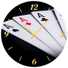 SvS Настенные часы SvS 3501649 4 туза СВС