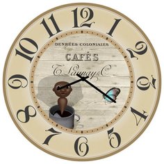 SvS Настенные часы SvS 3002264 Kitchen Кофейный рисунок СВС