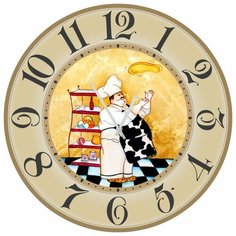 SvS Настенные часы SvS 3502686 Повар с блинчиком СВС