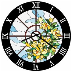 SvS Настенные часы SvS 4002834 Цветы и небо СВС