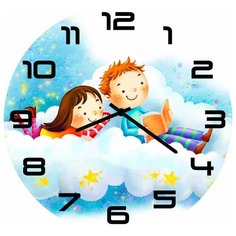 SvS Настенные часы SvS 3502614 Дети на облаке СВС