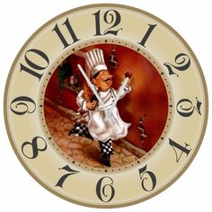SvS Настенные часы SvS 3002694 Бегущий повар СВС