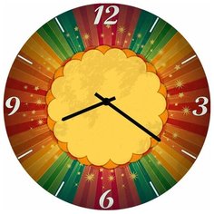 SvS Настенные часы SvS 3502765 Красно-желто-зеленый рисунок СВС