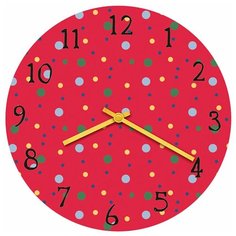 SvS Настенные часы SvS 4001192 Разноцветный горошек СВС