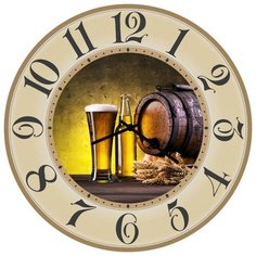 SvS Настенные часы SvS 3002167 Kitchen Бочонок с пивом СВС