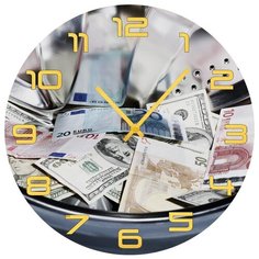 SvS Настенные часы SvS 4001891 Доллары и евро СВС