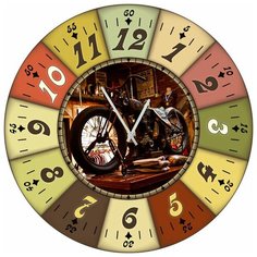 SvS Настенные часы SvS 4002401 Байк в баре СВС