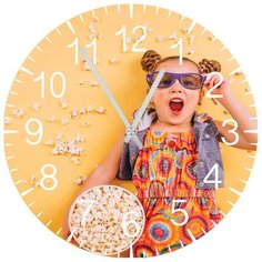 SvS Настенные часы SvS 3501136 Kids Девочка с попкорном СВС