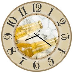 SvS Настенные часы SvS 4002173 Kitchen Бутылки пива во льду СВС