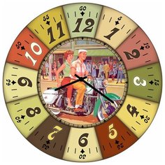 SvS Настенные часы SvS 3002418 Мужчина и женщина на мотоцикле СВС