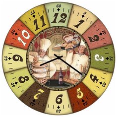 SvS Настенные часы SvS 4002326 Два повара с едой СВС