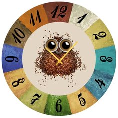 SvS Настенные часы SvS 4002232 Kitchen Кофейная сова СВС