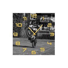 Часы настенные кварцевые SvS 3501777 Мотоциклист СВС