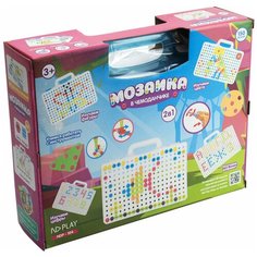 Конструктор "Мозаика в чемоданчике" 2 в 1. Геометрические фигуры ND Play
