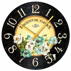 SvS Настенные часы SvS 3001065 Flowers Букет цветов СВС
