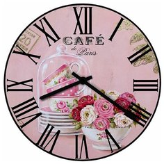 SvS Настенные часы SvS 3001026 Kitchen Цветы и чашки СВС