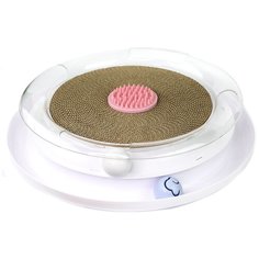 Когтеточка с игрушкой для кошек, "Не Один Дома" Орбита, белый