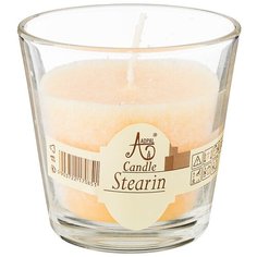 Свеча ароматическая стеариновая в стакане Adpal Vanilla, диаметр 7,5 см, высота 7,5 (348-802)