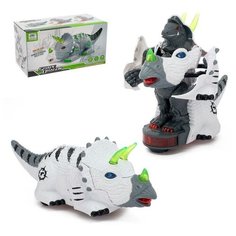 Робот-трансформер "Трицератопс", световые и звуковые эффекты, работает от батареек, белый 7294510 Сима ленд