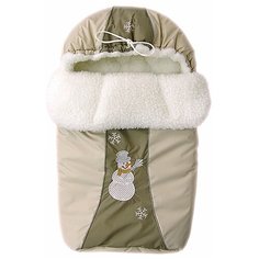 Конверт Золотой гусь меховой "Снежинка" (бежевый)