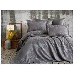 "Покрывало DANTELA VITA Жаккард Шенилл HAZEL, антрацит ; Размер: Суперевро"