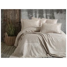 "Покрывало DANTELA VITA Жаккард Шенилл HAZEL, бежевый ; Размер: Суперевро"