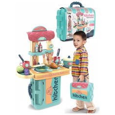 Кухня с набором посуды и продуктами, 21 предмет, в чемодане Best Like