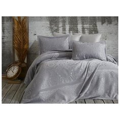 "Покрывало DANTELA VITA Жаккард Шенилл HAZEL, светло серый ; Размер: Суперевро"