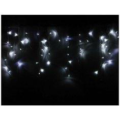 Гирлянда бахрома 150 белых LED-ламп, мерцающие, (белое мерцание) коннектор 3,1х0,5 м, уличная, прозрачный провод, BEAUTY LED