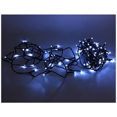 Электрогирлянда нить В пластиковом контейнере, 120 холодных белых LED ламп, 12+5 м, контроллер, зеленый провод, уличная, Koopman International