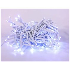 Светодиодная гирлянда нить объемная, 80 холодных белых LED ламп, 6м, белый PVC провод, контроллер, уличная, Kaemingk