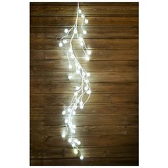 Гирлянда снежные шарики, 48 холодных белых LED-огней, 1,2+5 м, белый провод, Kaemingk