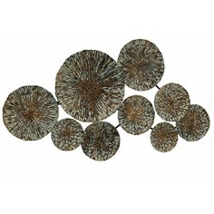 Настенное интерьерное украшение шакира, металл, 6х70х40 см, Boltze