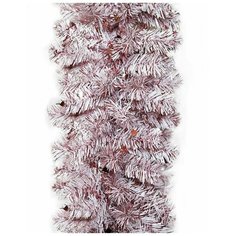 Гирлянда рождественская 11 белоснежная с мишурой Pastel, 270х23 см, MOROZCO