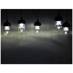 Гирлянда-проектор танец снежинок, 6 холодных белых LED-ламп, проекция на 1.5 м2, 2.5+5 м, уличная, Kaemingk