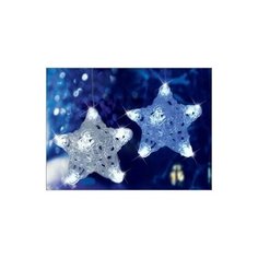Гирлянда сосульки - синие звезды 72 синих LED-ламп в 12 звездах, 1,8х0,3+1,5 м, коннектор, прозрачный провод, уличная, SNOWHOUSE