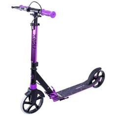 Самокат 2-колесный Sigma 200 мм, ручной тормоз, черный/фиолетовый Ridex