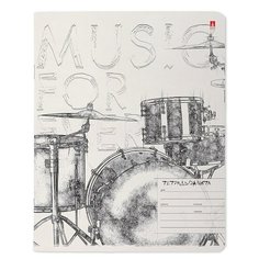 Тетради 24 листа в линейку "MUSIC. BLACK&WHITE". Набор 10 штук. обложка в ассортименте Альт