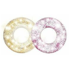 Надувной круг 107х27см Прозрачный блеск от 9 лет, 2 вида Intex