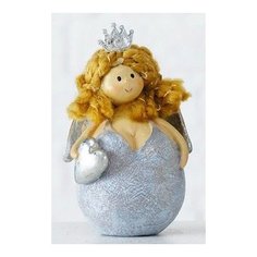 Фигурка ангел клодетта с сердечком, полистоун, 8 см, Boltze 2002399-сердечко