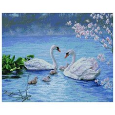 Алмазная мозаика Paintboy 22009 Лебединая семья 40x50смсм