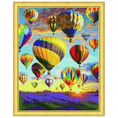 Алмазная мозаика Paintboy Полет над лавандовым полем 40х50 см