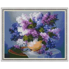 Алмазная мозаика Paintboy Все оттенки сирени 40х50 см