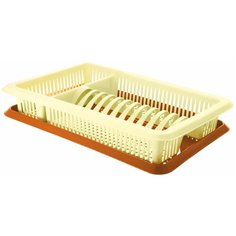 Сушилка для посуды с поддоном 1-а ярусная "Лилия" корица Nice&Price